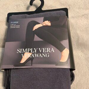 Simply Vera Vera Wang Twill Seamless Leggings- X-Large-Asphalt